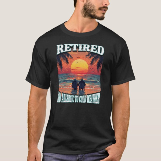 T-shirt RETRAITÉ et allergique au froid (Devant)
