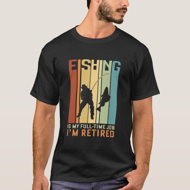T-shirt Retraité et pêche (Devant)