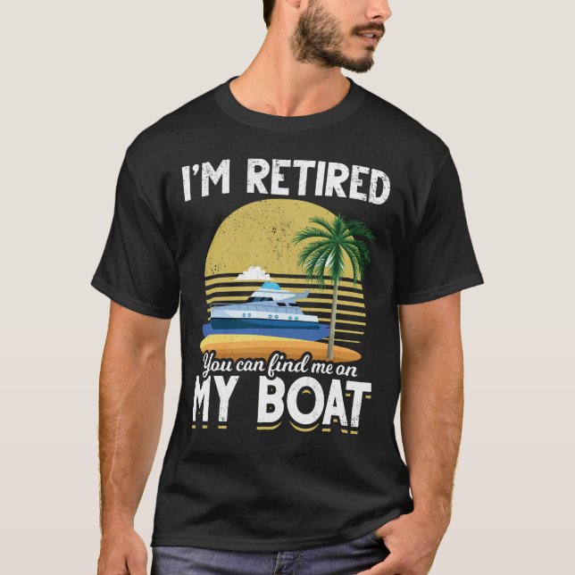 T-shirt Retraite Funny Boat Retraite (Devant)
