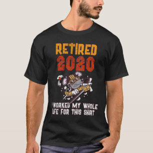T-shirt Retraite heureuse 2020 Avion Pilote de l'équipage 