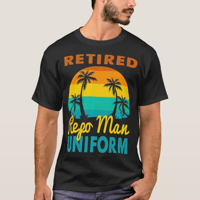 T-shirt Retraité Homme Uniforme Tropical Island Retraite (Devant)