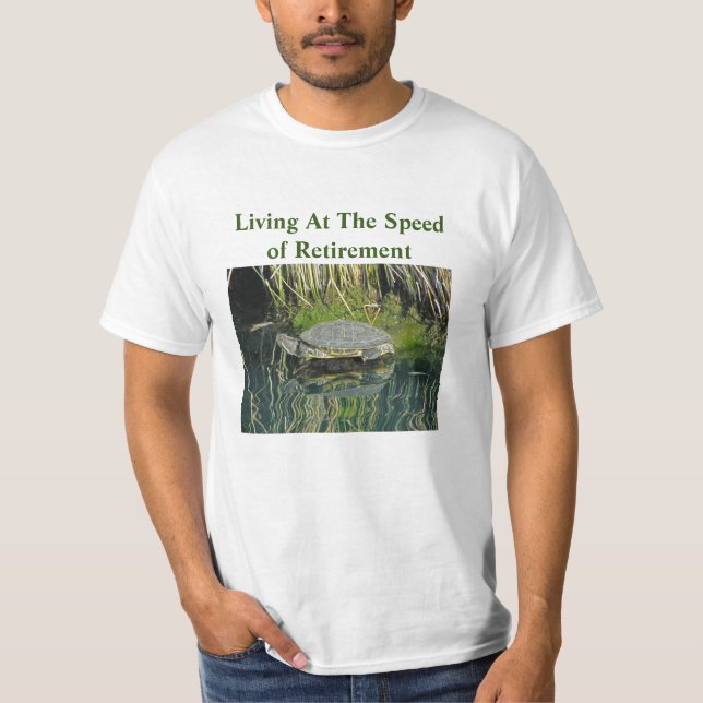 T-shirt Retraite Humour Lac Tortue Photo Nature Faune (Devant)