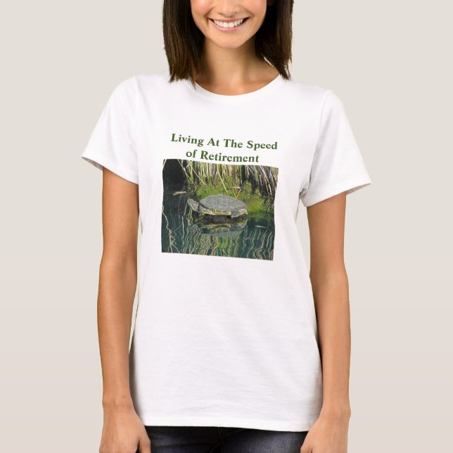 T-shirt Retraite Humour Lac Tortue Photo Nature Faune (Devant)