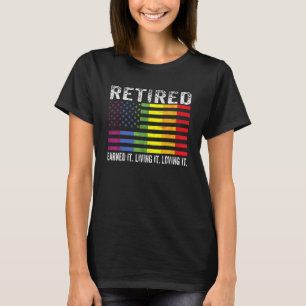 T-shirt Retraité Mérité Ça La Vie En Amour Retraite L
