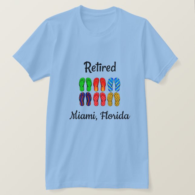 T-shirt Retraité - Miami, Floride (Design devant)
