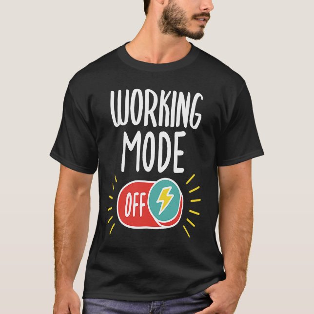 T-shirt Retraite : mode de travail désactivé pour congé sa (Devant)