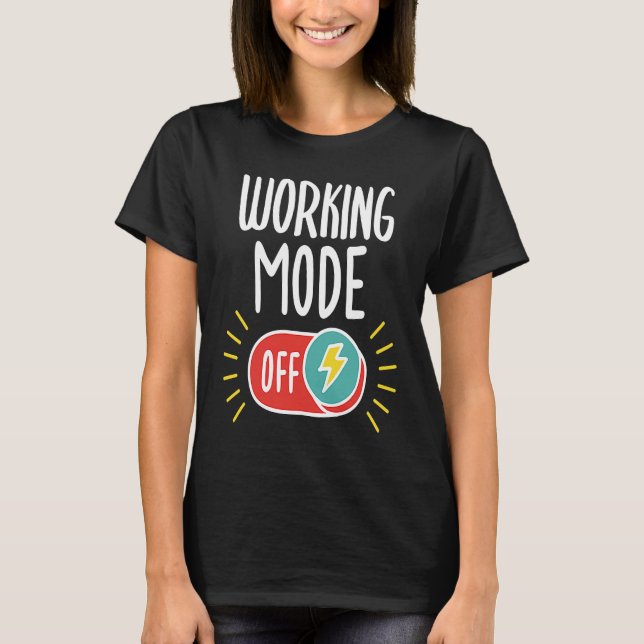 T-shirt Retraite : mode de travail désactivé pour congé sa (Devant)