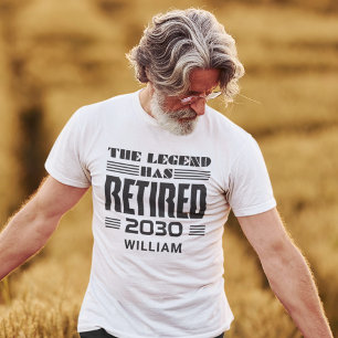 T-shirt Retraite Personnalisée La Légende Est Retraitée