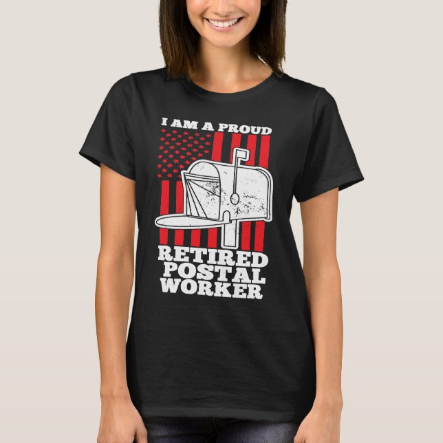 T-shirt Retraité Postal Worker Love Mailman Retirement DA1 (Devant)