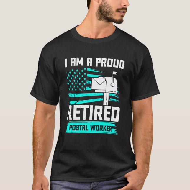 T-shirt Retraité Postal Worker Love Mailman Retraite (Devant)