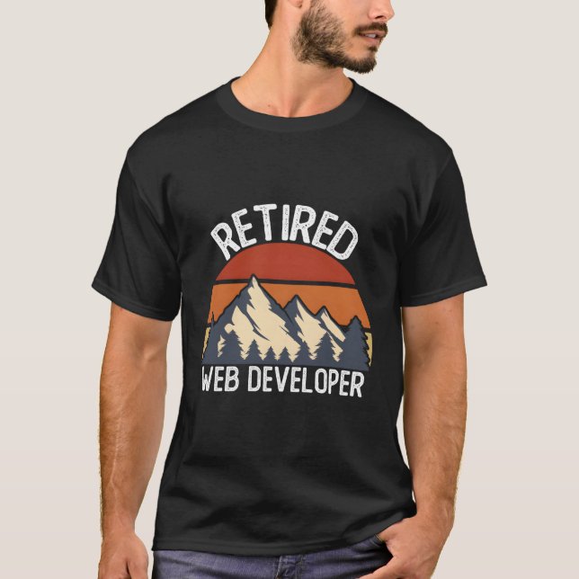T-shirt Retraite Pour 2023 Développeur Web Retraité (Devant)