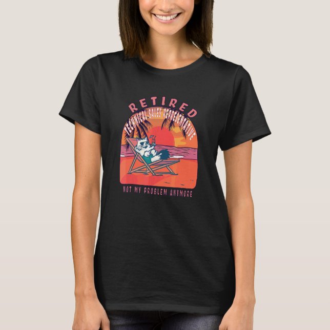 T-shirt Retraité Représentant technique des ventes Retrait (Devant)