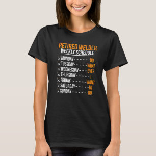 T-shirt Retraité Soudeur horaire hebdomadaire Soudeur Retr