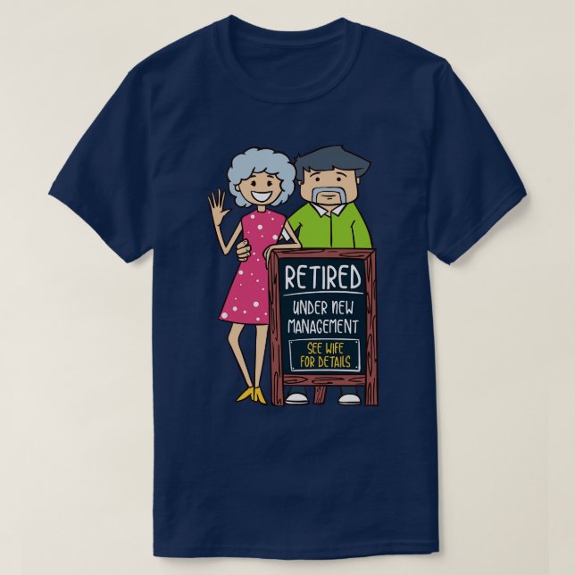 T-shirt Retraité sous la nouvelle direction Voir Femme pou (Design devant)