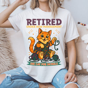 T-shirt Retraité Sous Nouvelle Direction Voir Chat Pour Le