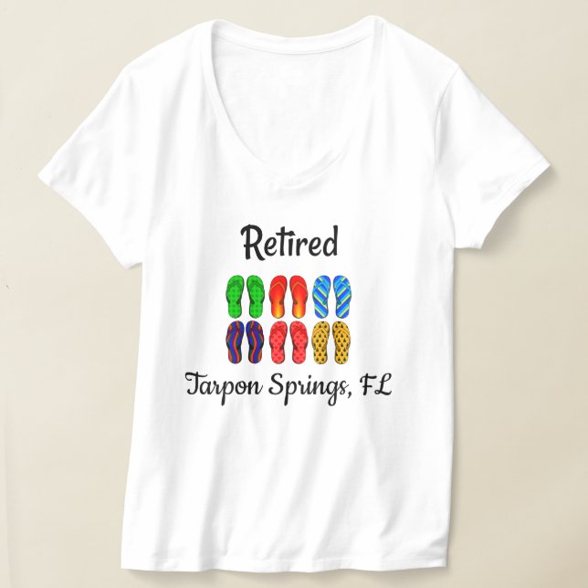 T-shirt Retraité - Tarpon Springs, FL (Poser)