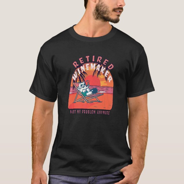 T-shirt Retraité Winemaker Retraite Vintage (Devant)