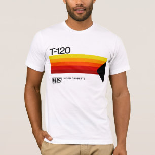 T-shirt Retrhomage série 80s T-120 VHS