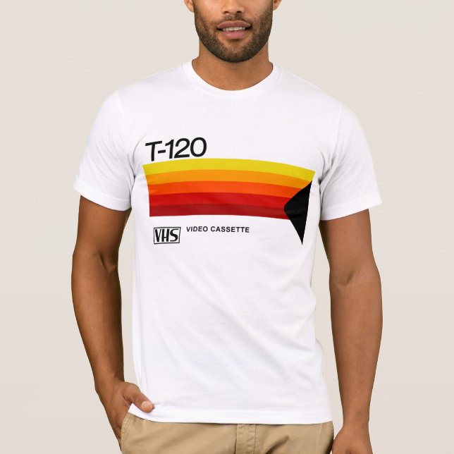 T-shirt Retrhomage série 80s T-120 VHS (Devant)