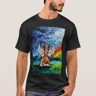 T-shirt Rétributeur doré Ange Nuit étoilée Chien Mémorial