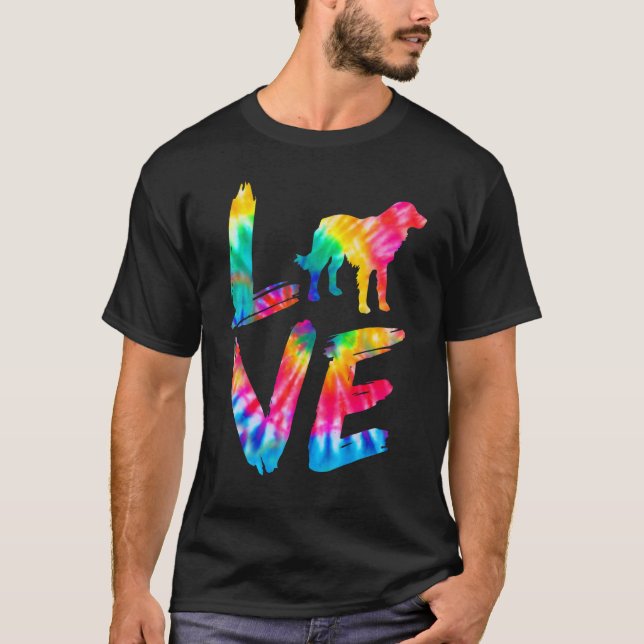 T-shirt Retriever Cocker Doré Amour Tie-Dye Maman Chien Pa (Devant)