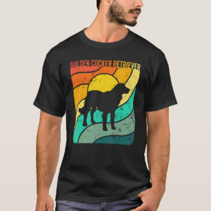 T-shirt Retriever Cocker Doré Coucher de Soleil Vintage Pa