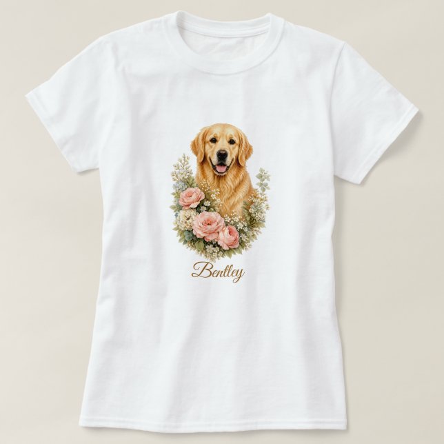 T-shirt Retriever doré (Design devant)