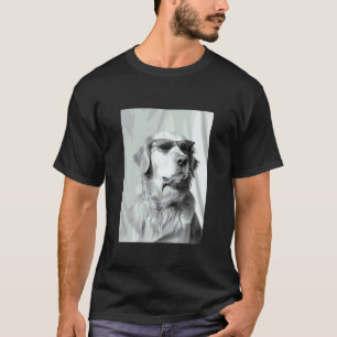 T-shirt Retriever doré avec lunettes de soleil Amoureux de
