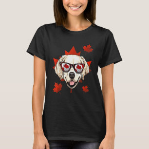 T-shirt Retriever doré canadien Feuille d'érable Canada F