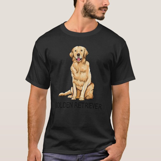 T-shirt Retriever doré Chien fou (Devant)