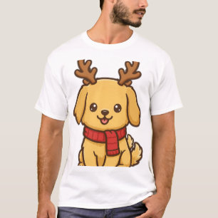 T-shirt Retriever doré de Noël – Chiot