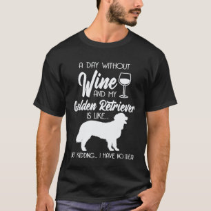 T-shirt Retriever Doré Et Marchand De Vin Unique Grand