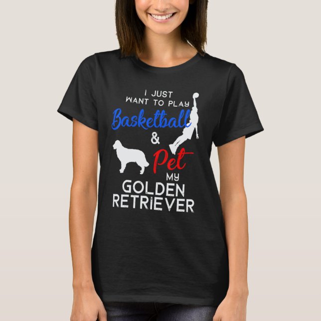 T-shirt Retriever doré Funny Basketball Propriétaire de ch (Devant)