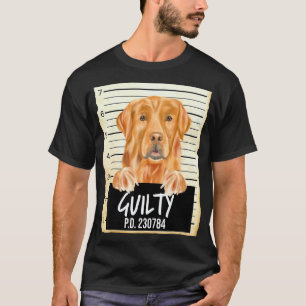 T-shirt Retriever doré Photo d'identité de chien coupable