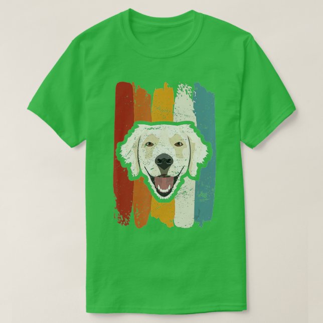 T-shirt Retriever doré souriant (1) (Design devant)