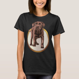 T-shirt Rétrificateur du labrador au chocolat portant une