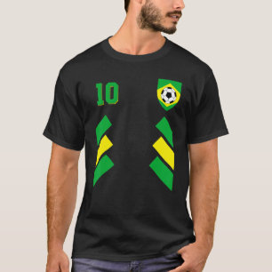 T-shirt Retro10 Brésil Football Brésil Football Brésil Fl