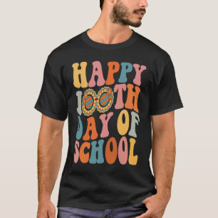 T-shirt Rétro 100 Jours D'école Enseignant Garçons Filles