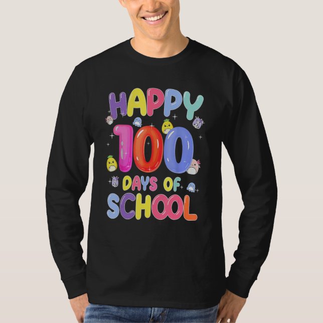 T-shirt Retro 100th Day Of School Teachers Kids Child Happ (Devant)