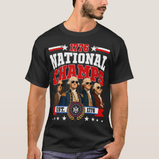 T-shirt Rétro 1776 Champions Nationaux Présidents États-Un