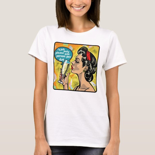 T-shirt Retro 1950 Glam Girl Drôle Citation sarcastique (Devant)