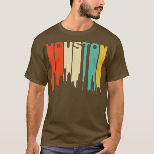 T-shirt Retro 1970 Style Houston Texas Skyline
