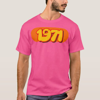 T-shirt Retro 1971 Pop Art Année Dans Les années 70 Style