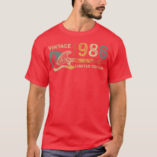 T-shirt Retro 1986 cadeau d'anniversaire pour hommes Guita