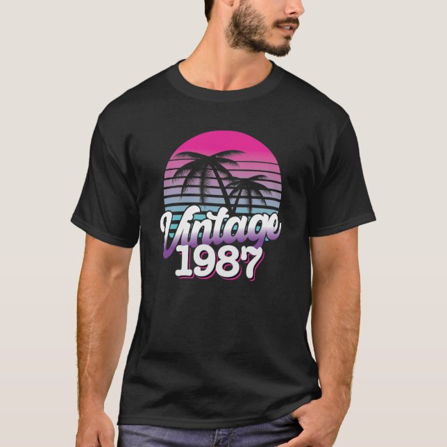 T-shirt Retro 1987 Edition limitée | Idée cadeau d'anniver (Devant)