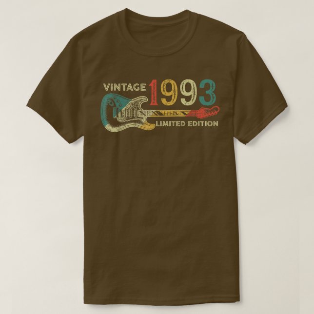 T-shirt Retro 1993 cadeau d'anniversaire pour hommes Guita (Design devant)