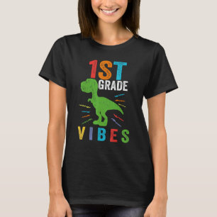 T-shirt Retro 1ère Vibes Trex Enseignant Éducateur Retour