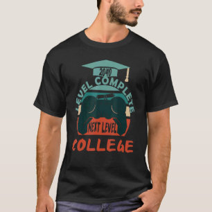 T-shirt Retro 2040 Niveau Complet Niveau suivant Collège