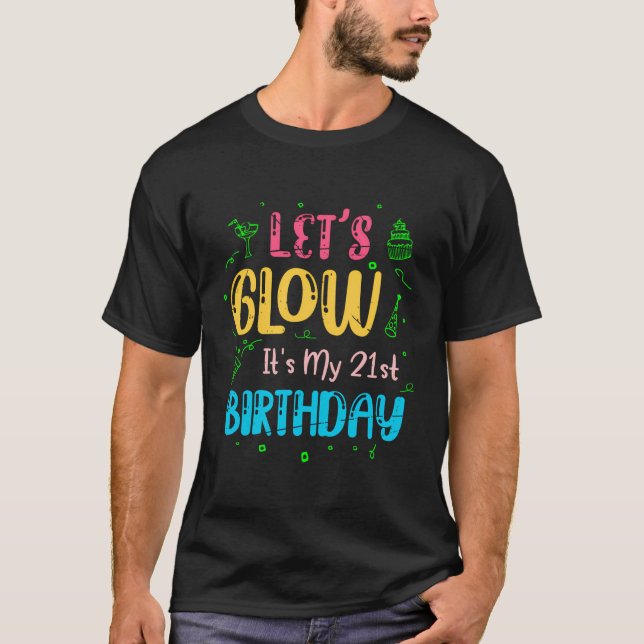 T-shirt Retro 21E Anniversaire Faisons Luminer 21 Ans Anni (Devant)