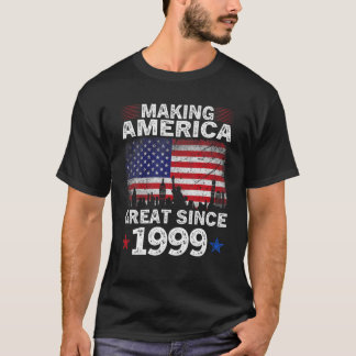 T-shirt Retro 23E Anniversaire USA Drapeau rendre l'Amériq